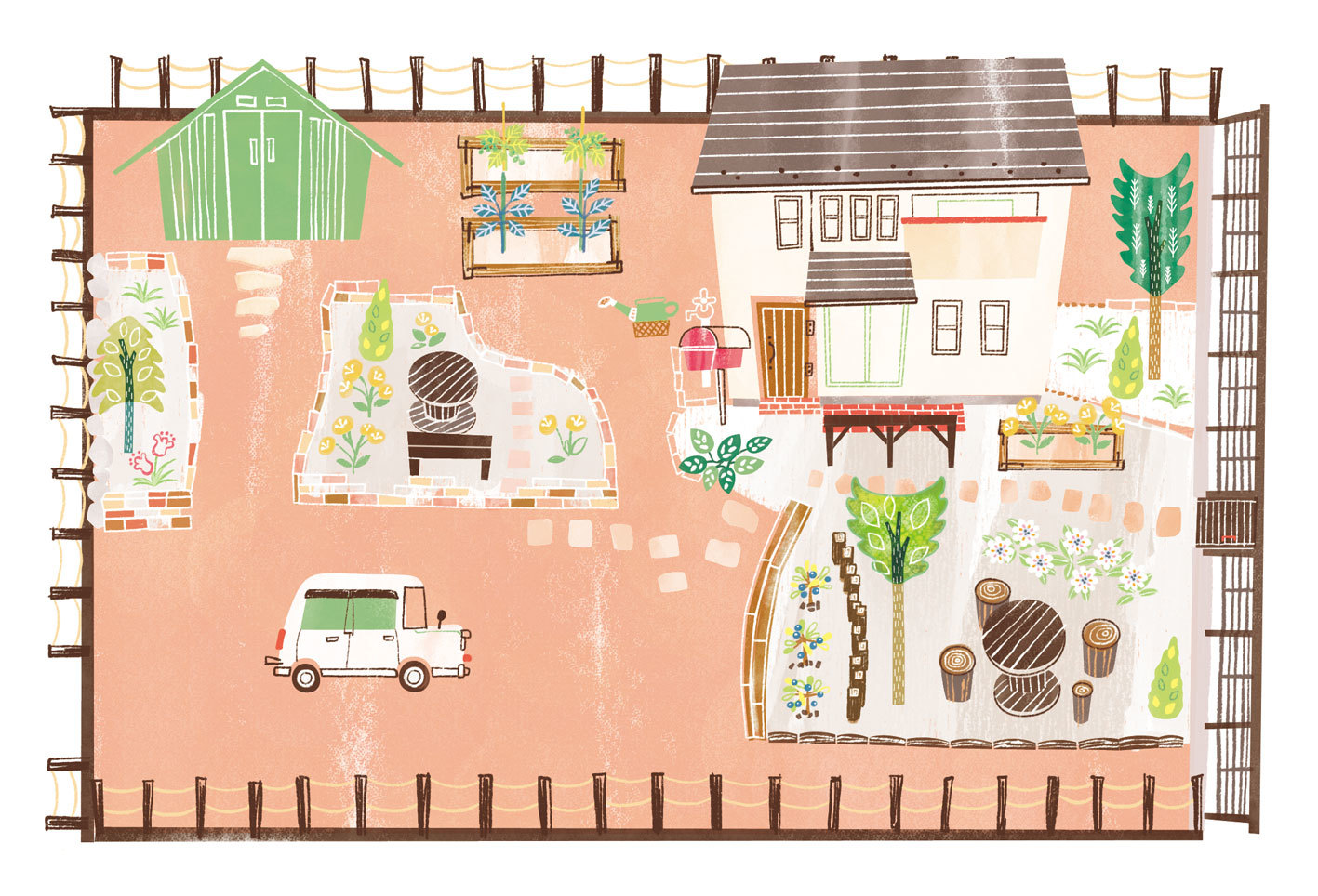 北欧風のイラストマップ制作-イラストレーターStudioCUBE.