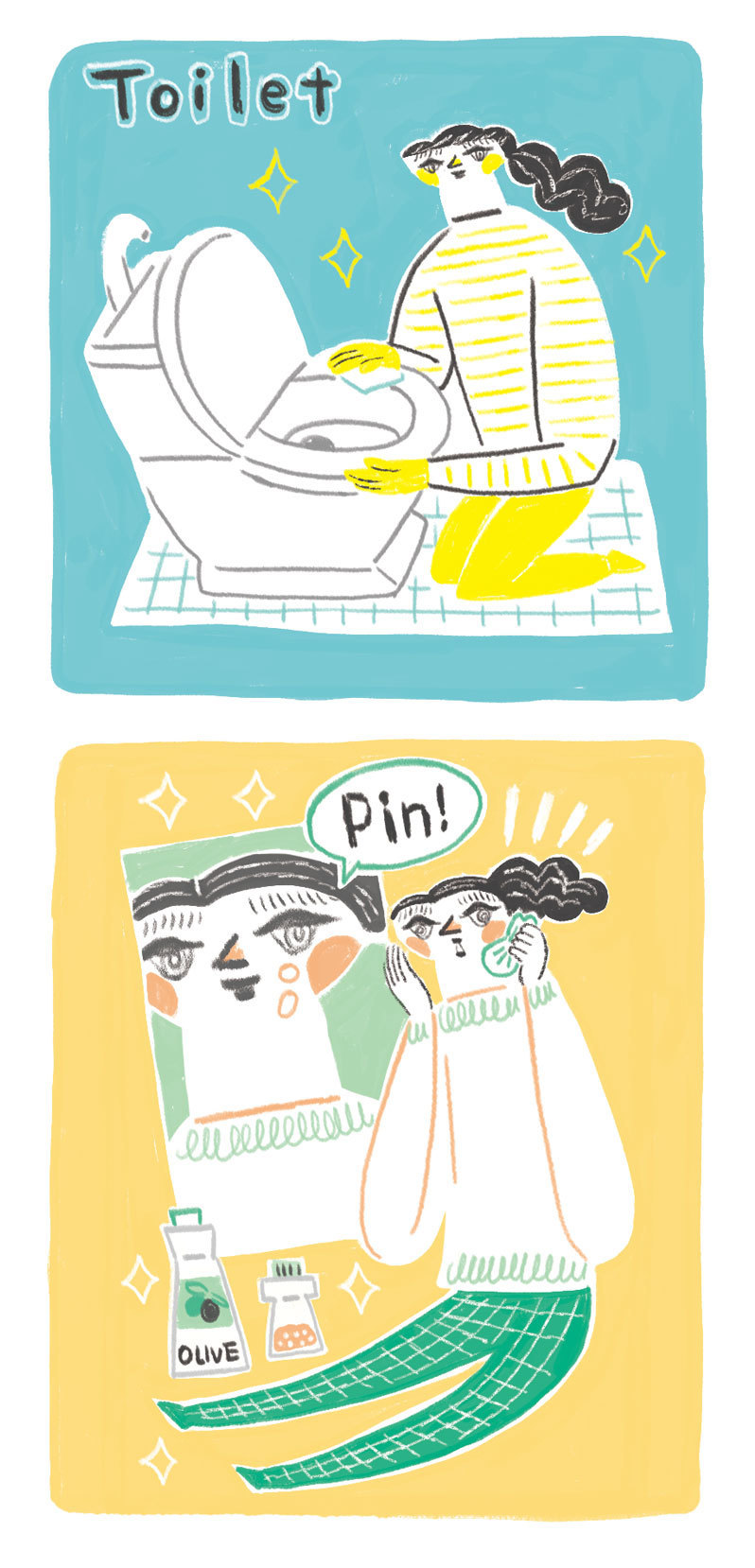 シナモンマッサージ イラスト制作 イラストレーターStudioCUBE.